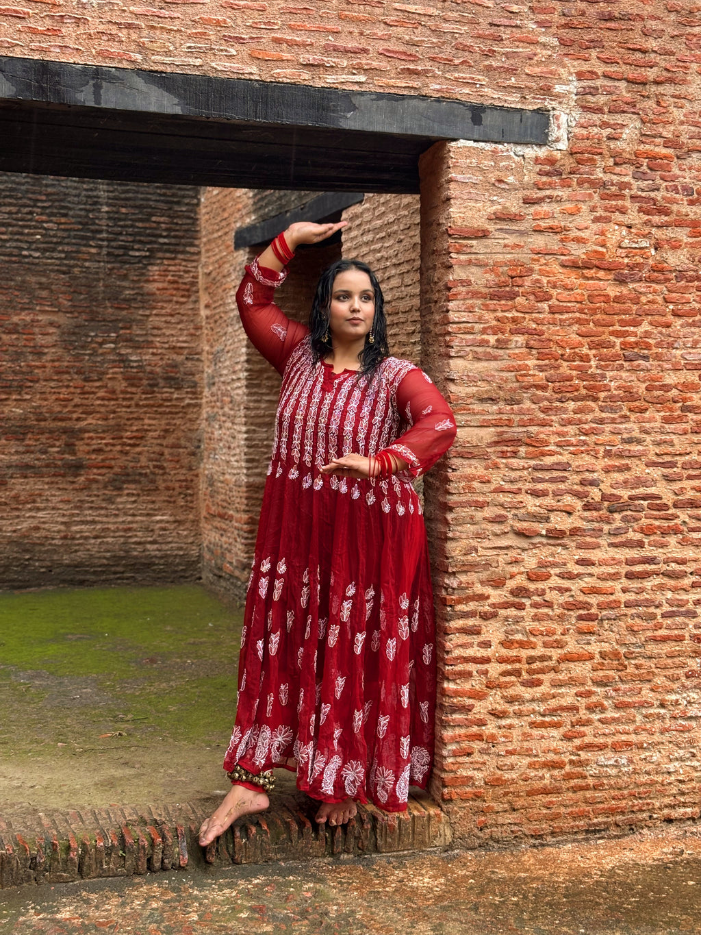 Laya- Chikankari Anarkali Frock