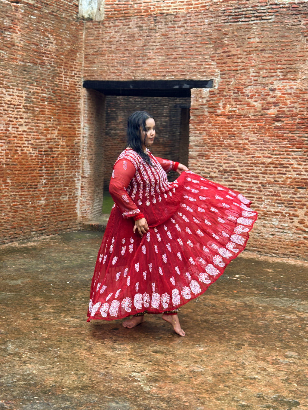 Laya- Chikankari Anarkali Frock